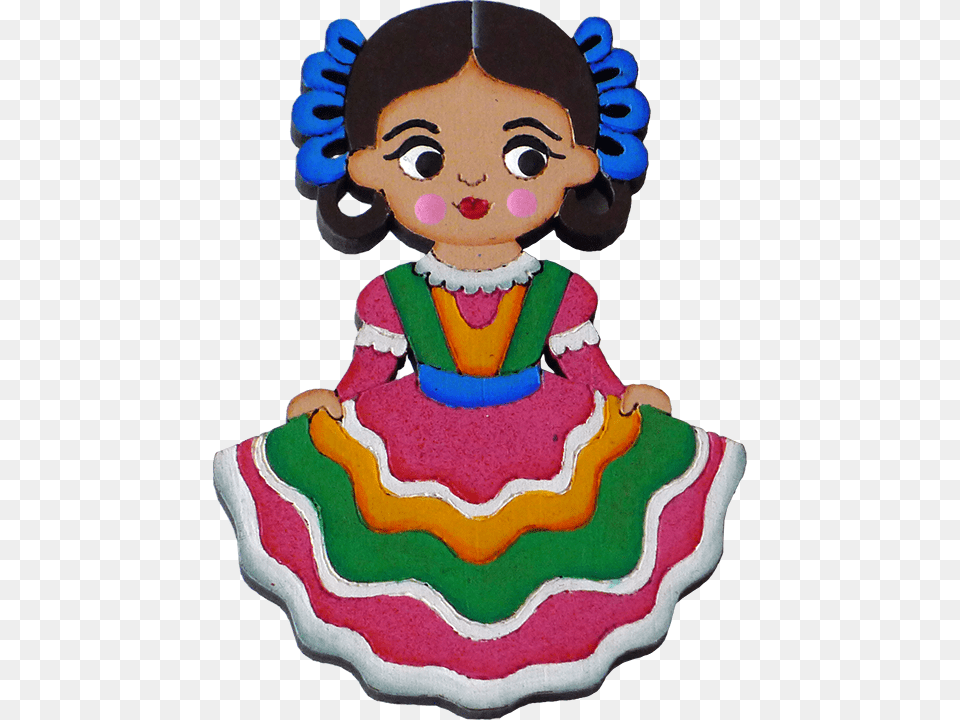 Imagen Relacionada Drawing Mexican Magnets, Doll, Toy, Birthday Cake, Cake Free Png Download