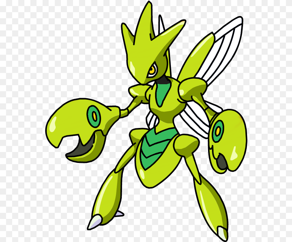 Imagen Scizor Pokemon Shiny Image Pokemon Scizor Coloring Pages, Animal, Bee, Green, Insect Free Transparent Png