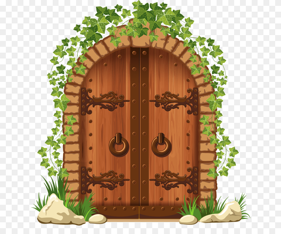 Imagens Clipart Artesanatos Gerais Figurinhas Telhados Door With Ivy, Gate, Wood, Arch, Architecture Free Transparent Png