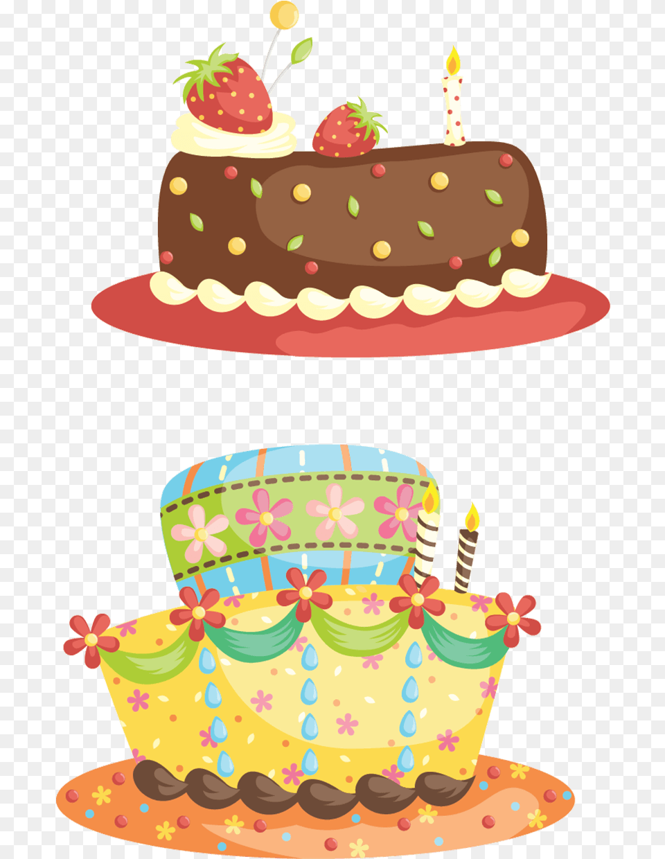 Imagens De Bolos E Doces Em Desenho, Birthday Cake, Cake, Cream, Dessert Png Image