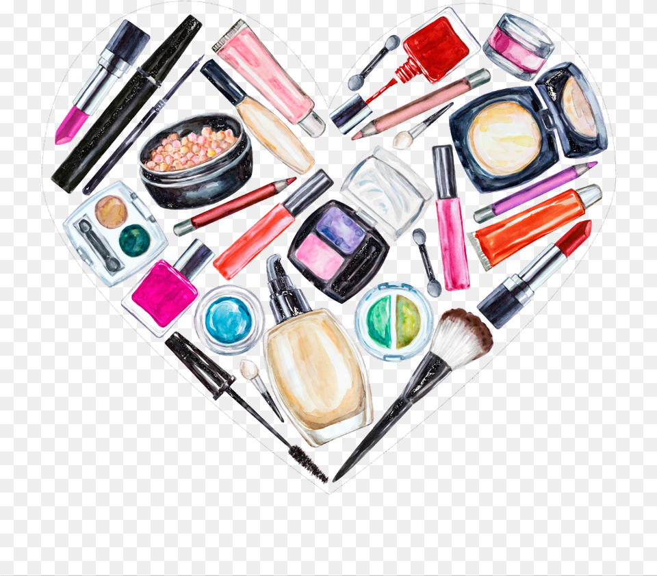 Imagens De Desenho De Maquiagem, Cosmetics, Lipstick, Brush, Device Free Png