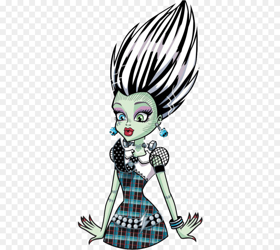 Images About Frankie Stein Monster High Frankie Stein Earrings, Book, Comics, Publication, Person Free Png