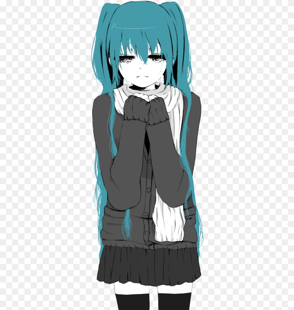 Images About Hatsune Miku On We Heart It Anime Girl Crying, Book, Comics, Publication, Manga Free Png