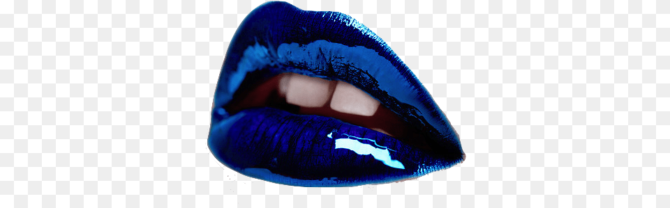 Images About Kisses On We Heart It Blue Lipstick Aesthetic, Body Part, Mouth, Person, Teeth Free Transparent Png