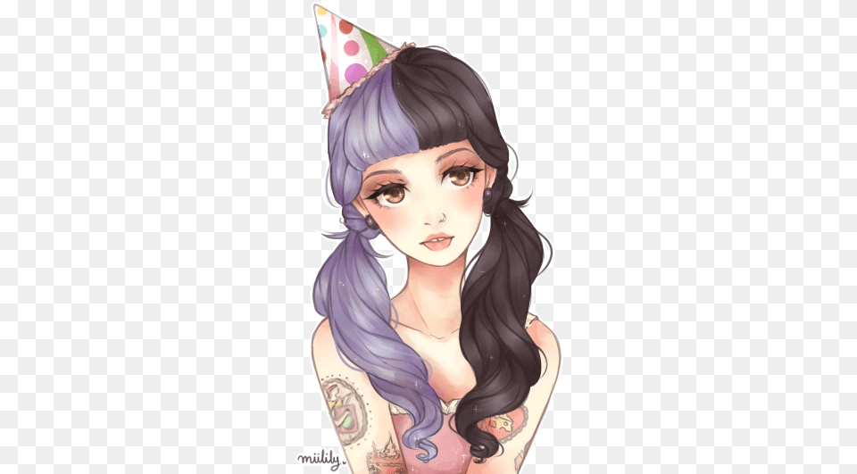 Images About Melanie Martinez On We Heart It Melanie Martinez Fan Art Pity Party, Hat, Book, Clothing, Comics Free Png
