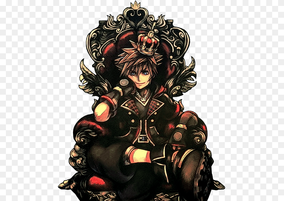Images About Sora On We Heart It Kingdom Hearts 3 Throne, Book, Comics, Publication, Person Png Image