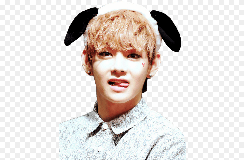 Images About V Hd Bts Stickers Transparent, Blonde, Face, Hair, Head Png