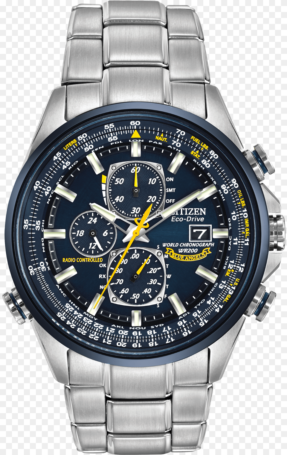 Images Citizen Eco Drive Blue Angels World Chronograph Watch, Arm, Body Part, Person, Wristwatch Free Png Download