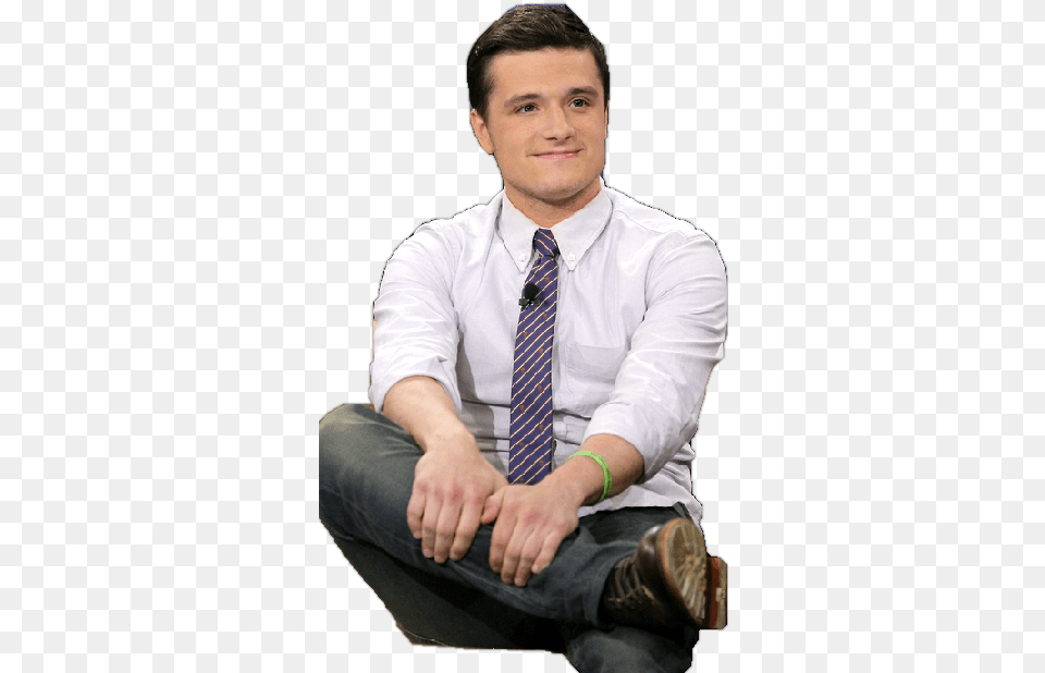 Images Cutout People For Josh Hutcherson Sitting, Accessories, Shirt, Person, Necktie Free Png Download