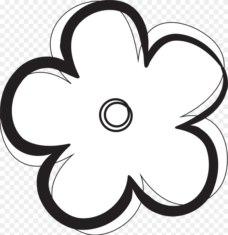 Images For Black And White Flower Logo Clipart Black And White Flower, Stencil, Art, Floral Design, Graphics Free Png