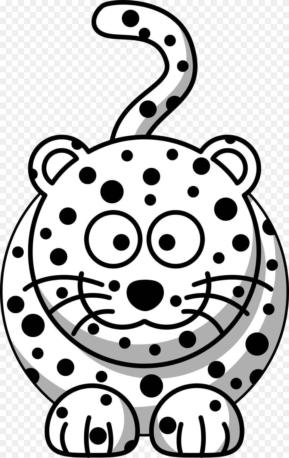 Images For Leopard Clipart Black And White Cartoon Leopard, Art, Stencil, Pattern, Ammunition Free Png