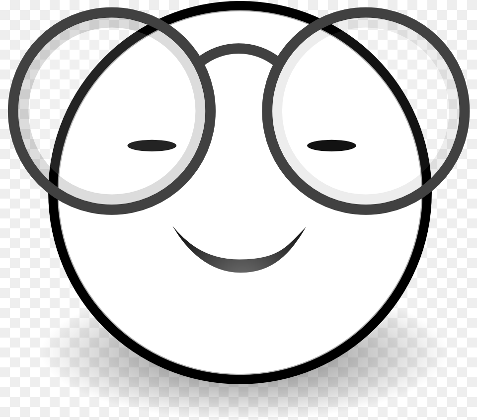 Images For Smiley Faces Clip Art Black And White Emoji Smiley Black And White, Accessories, Glasses, Astronomy, Moon Free Transparent Png