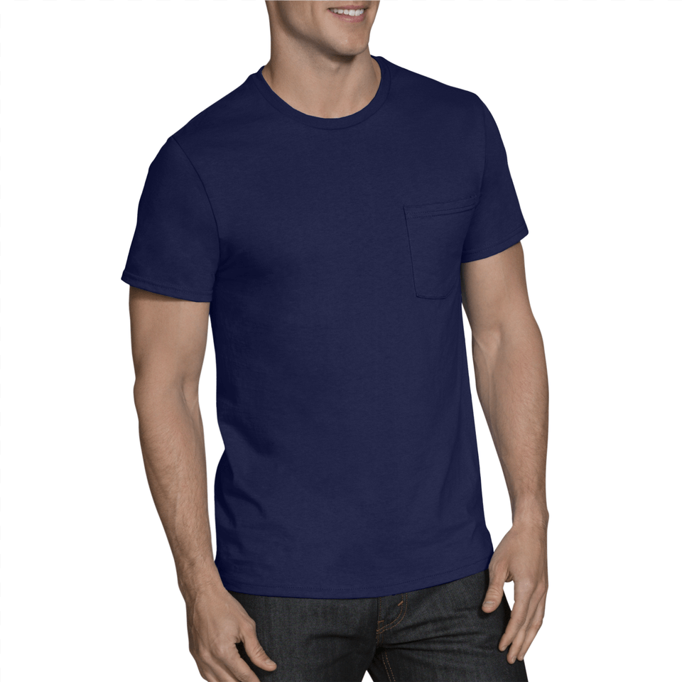 Images Fruit Of The Loom 4 Neck Pocket T Shirt, Clothing, T-shirt, Sleeve, Jeans Free Png Download
