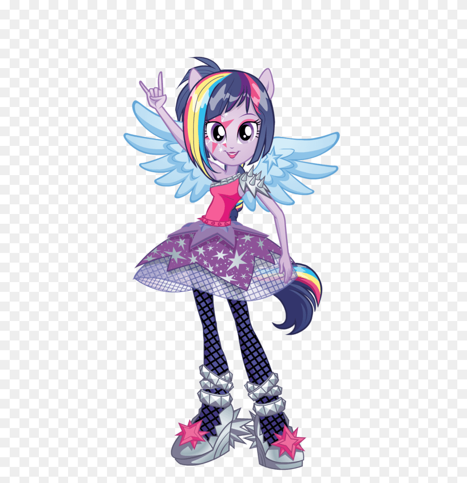 Images Mlp Rainbowrocks Twilight Sparkle New Look, Book, Comics, Publication, Baby Png Image