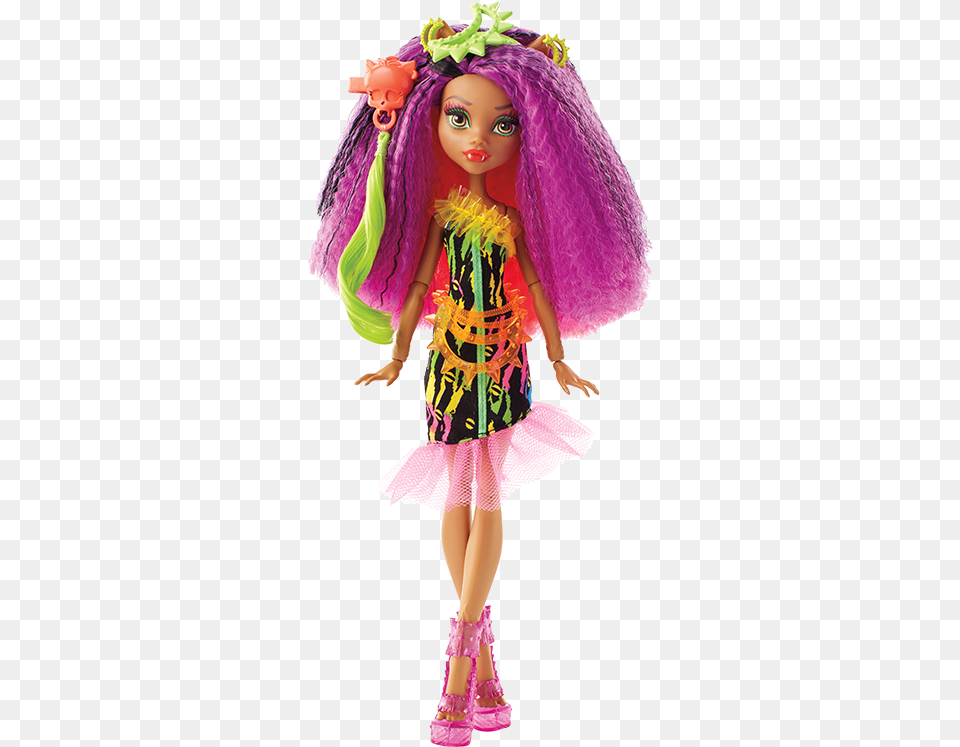Images Of Clawdeen Clawdeen Wolf Monster High Characters Monster High Electrified Dolls, Doll, Toy, Child, Female Free Png Download