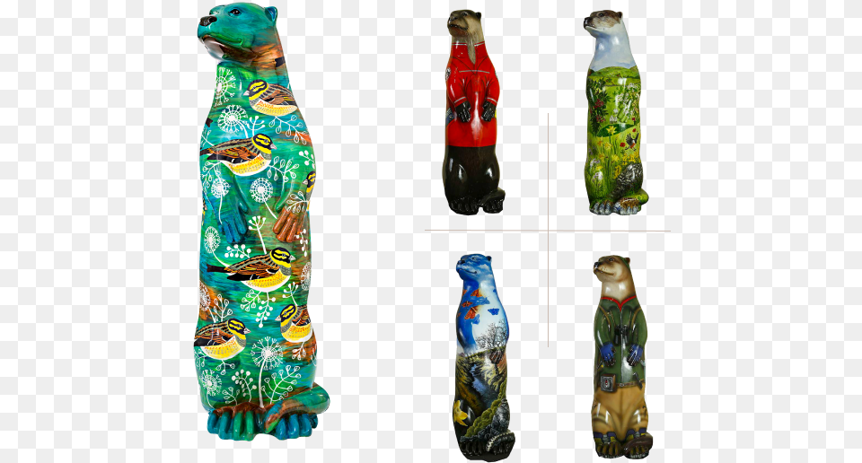 Images Of Otter Art Water Bottle, Animal, Bird, Cat, Egyptian Cat Free Png Download