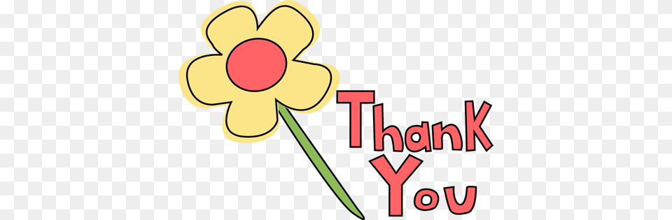 Images Of Thank You Clip Art Thank You Flower, Daffodil, Plant, Daisy, Dynamite Free Png