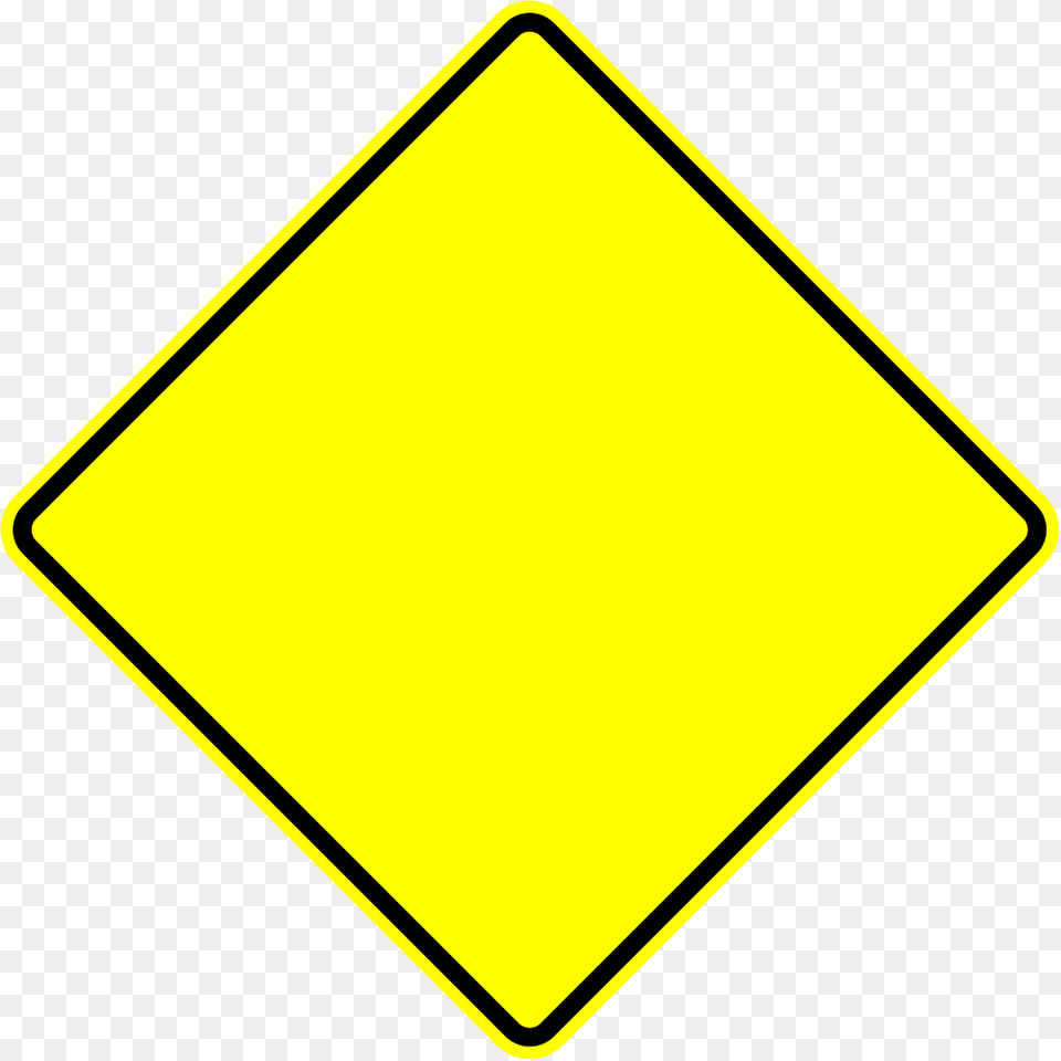 Images Of Yellow Shape Blank Caution Sign Clipart, Road Sign, Symbol, Blackboard Png Image