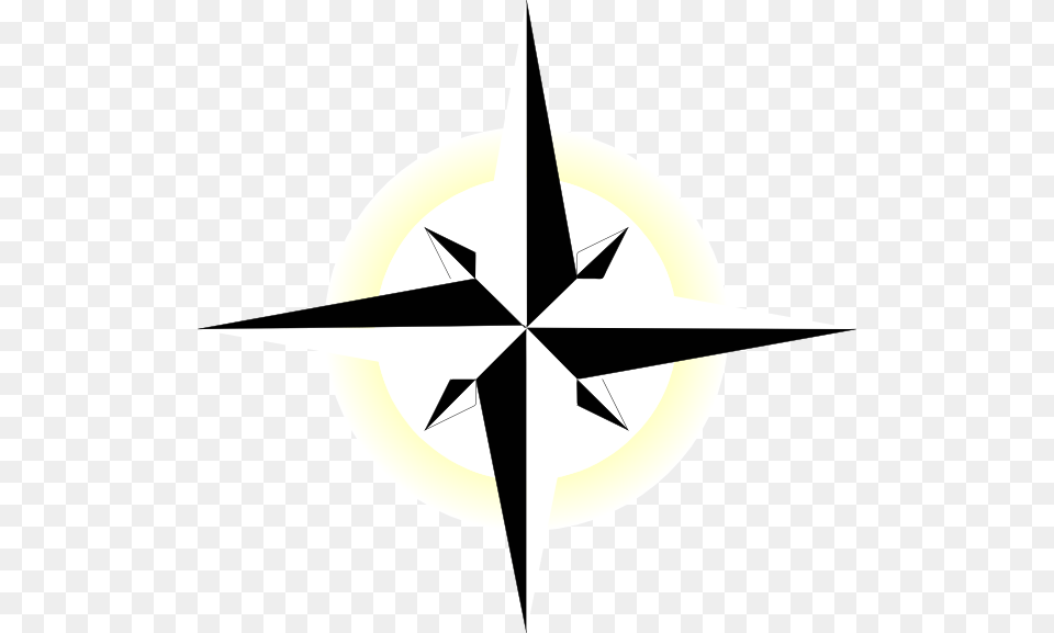 Images Star Tattoos Polaris Star Black And White Clipart, Symbol, Cross, Star Symbol Free Png