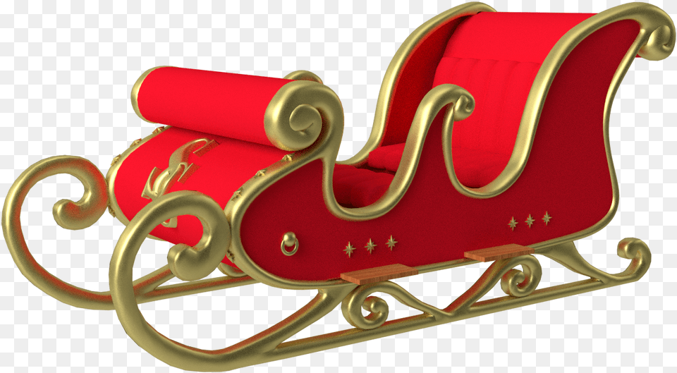 Images Transparent Background Transparent Santa Sleigh, Furniture, Machine, Wheel Free Png Download