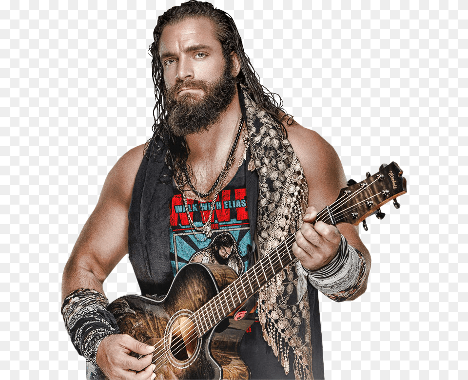 Images Wixmp Wwe Elias, Guitar, Musical Instrument, Person, Adult Free Png