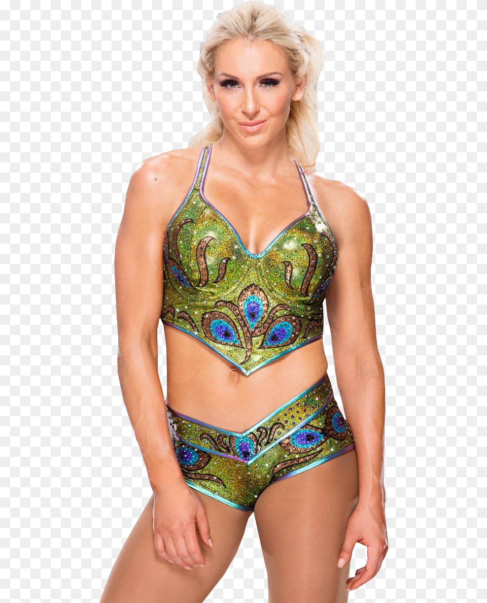 Images Wwe Charlotte Flair Hd Wallpaper And Charlotte Flair Wrestlemania, Adult, Swimwear, Person, Woman Free Png