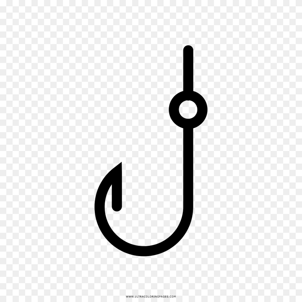 Imagination Coloring Pages Of Fish Hooks Fishing Hook, Gray Free Transparent Png