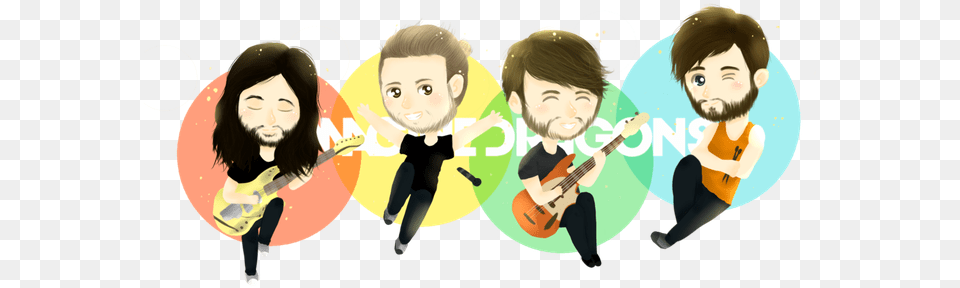 Imagine Dragons Chibis By Deathbyzedd D9ozcjh Art Imagine Dragons, Adult, Person, Performer, Musician Free Png Download