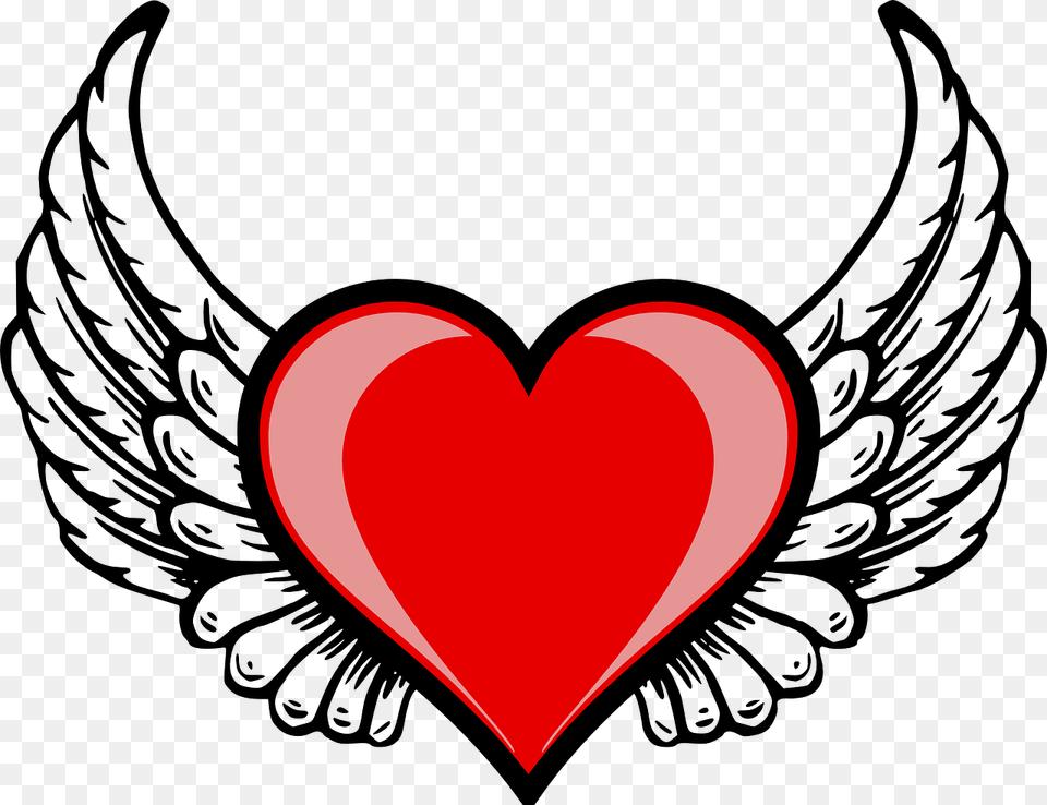 Imajenes De Amor Corazon Red Heart With Wings Free Png Download