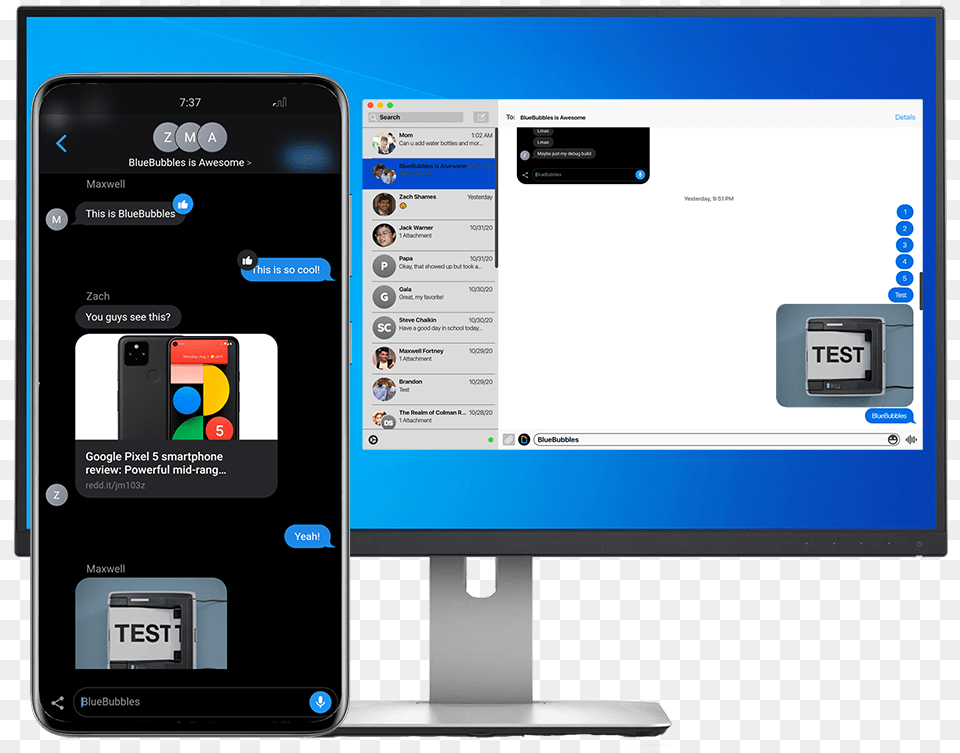 Imessage Bluebubbles Technology Applications, Screen, Monitor, Hardware, Electronics Free Png