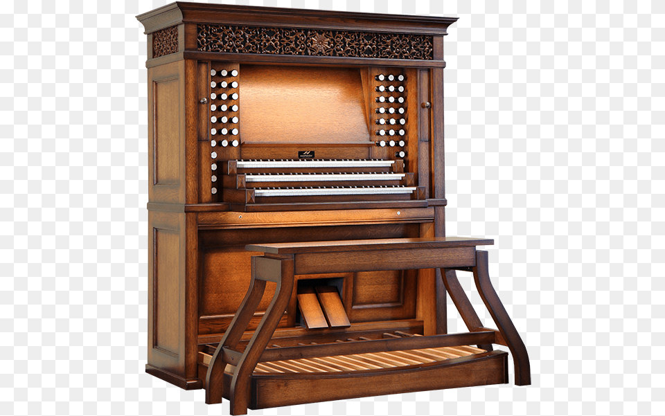 Img 0349 Met Trekregisters Organ Console Hauptwerk, Keyboard, Musical Instrument, Piano, Upright Piano Free Transparent Png