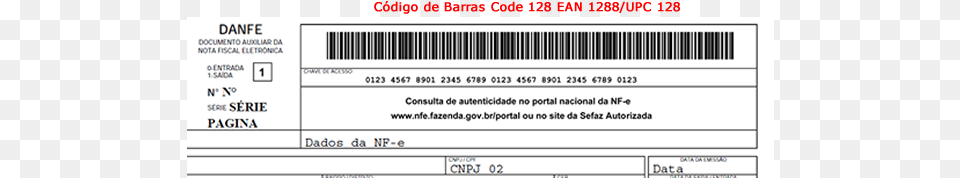 Img Barcode Cod128 Codigo De Barras Nota Fiscal Eletronica, Text, Document Png