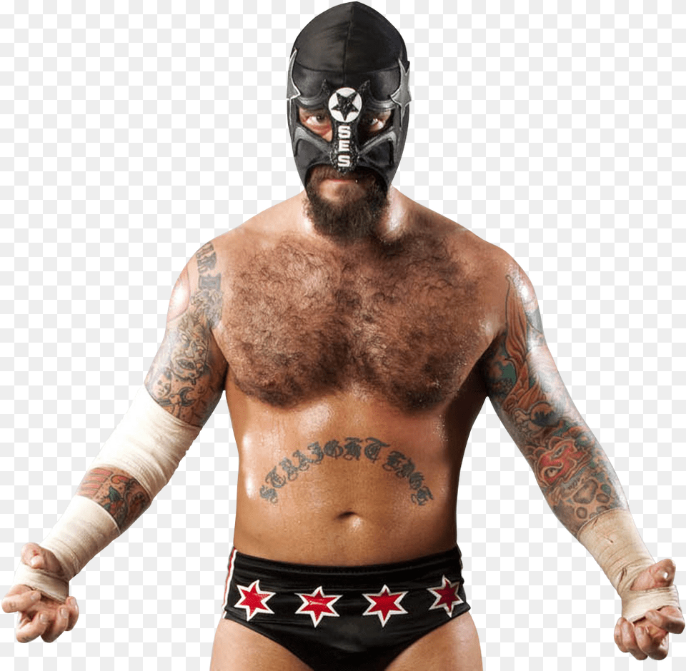 Img Cm Punk Straight Edge Society Mask, Person, Skin, Tattoo, Adult Png