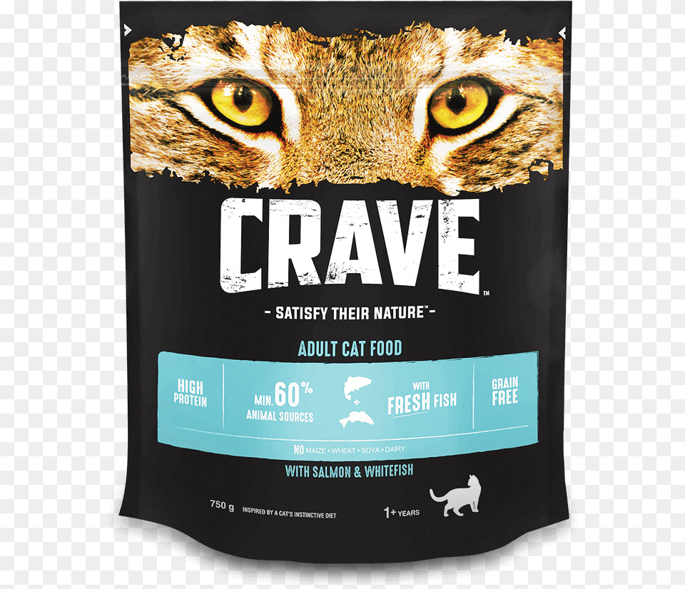 Img Crave Salmon Cat Food, Advertisement, Poster, Animal, Mammal Free Png Download