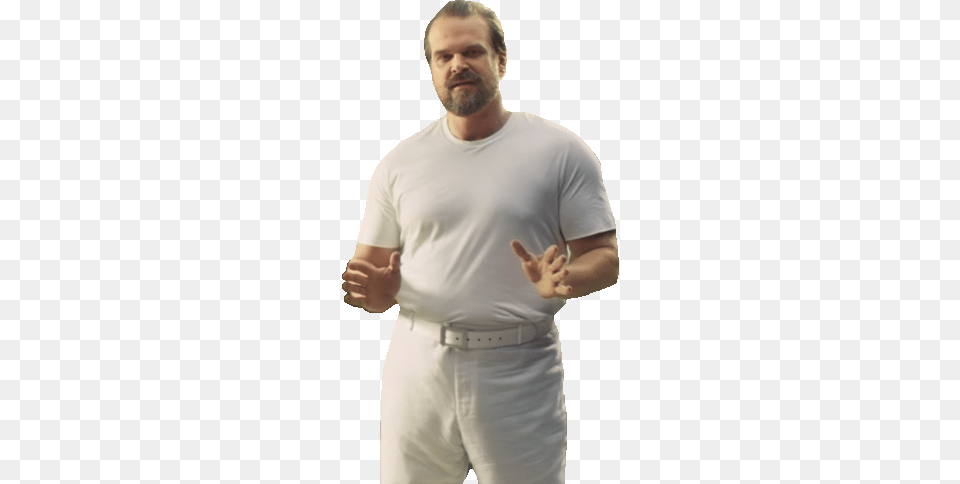 Img David Harbour Mr Clean, Body Part, Person, Finger, Hand Png Image