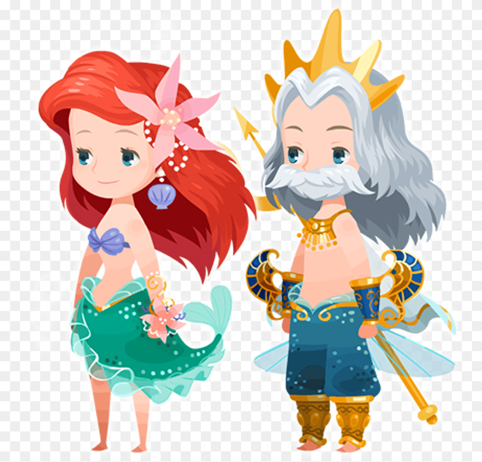 Img Kingdom Hearts Union X Ariel, Book, Comics, Publication, Baby Free Png