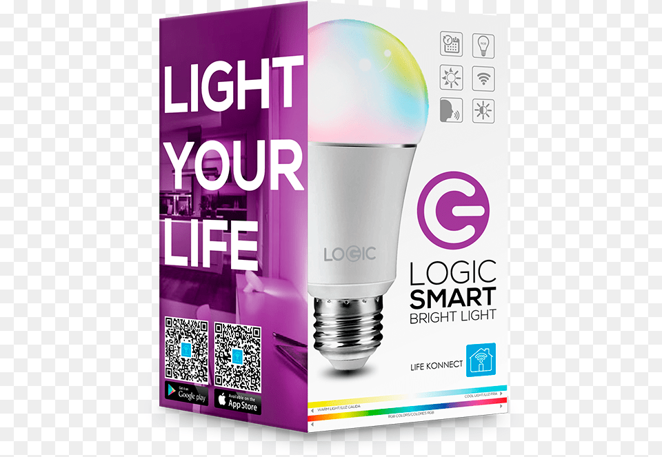 Img Packaging Smar Light Fluorescent Lamp, Advertisement, Qr Code, Electronics Free Png