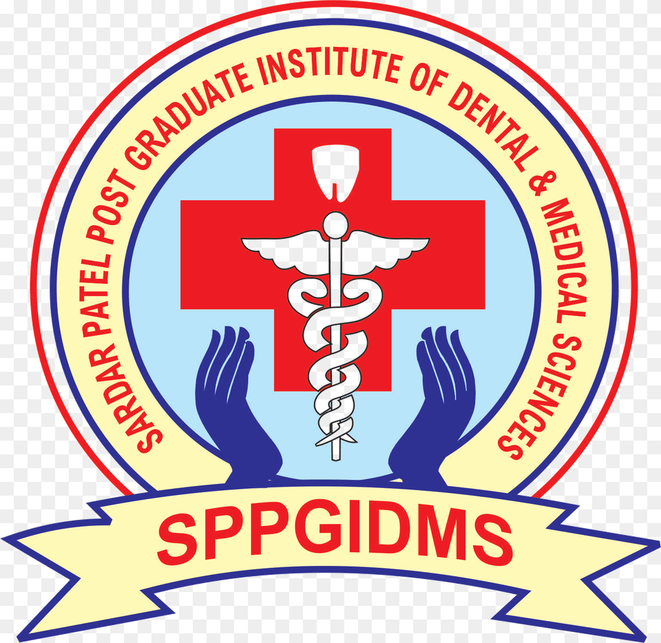 Img Sardar Patel Post Graduate Institute Of Dental, Logo, Symbol, First Aid, Red Cross Free Png Download