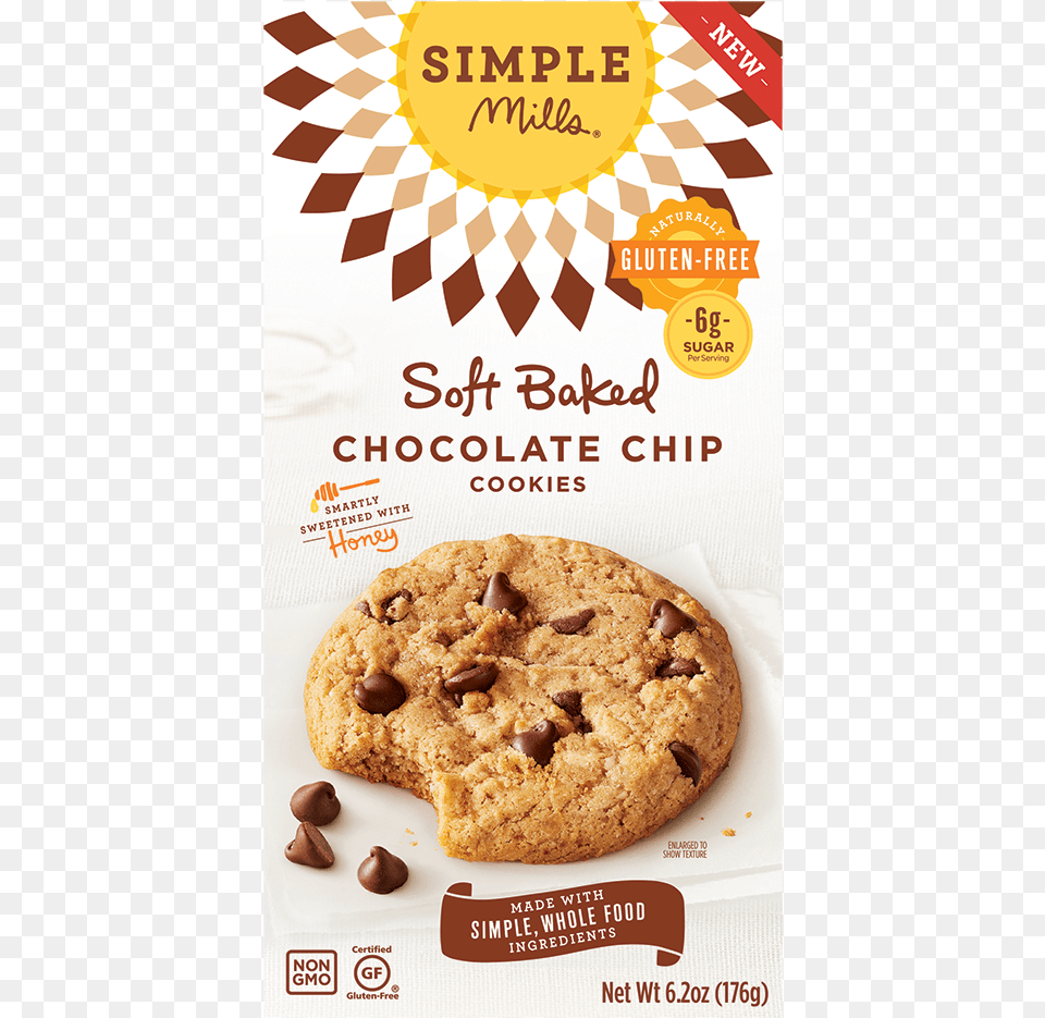 Img Simple Mills Crunchy Chocolate Chip Cookies, Food, Sweets, Advertisement, Cookie Free Transparent Png