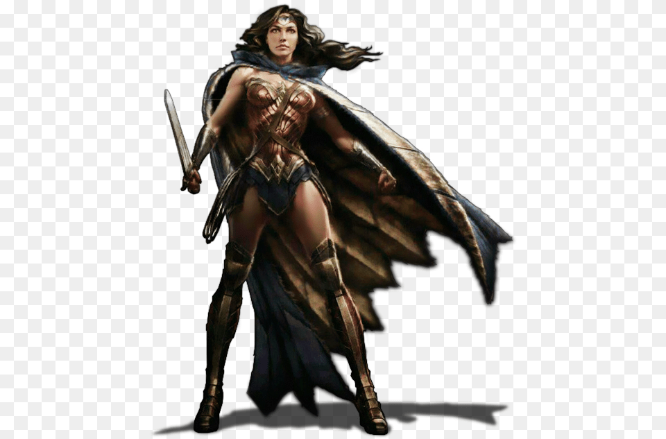 Img Wonder Woman Bvs Concept Art, Adult, Weapon, Sword, Person Free Transparent Png