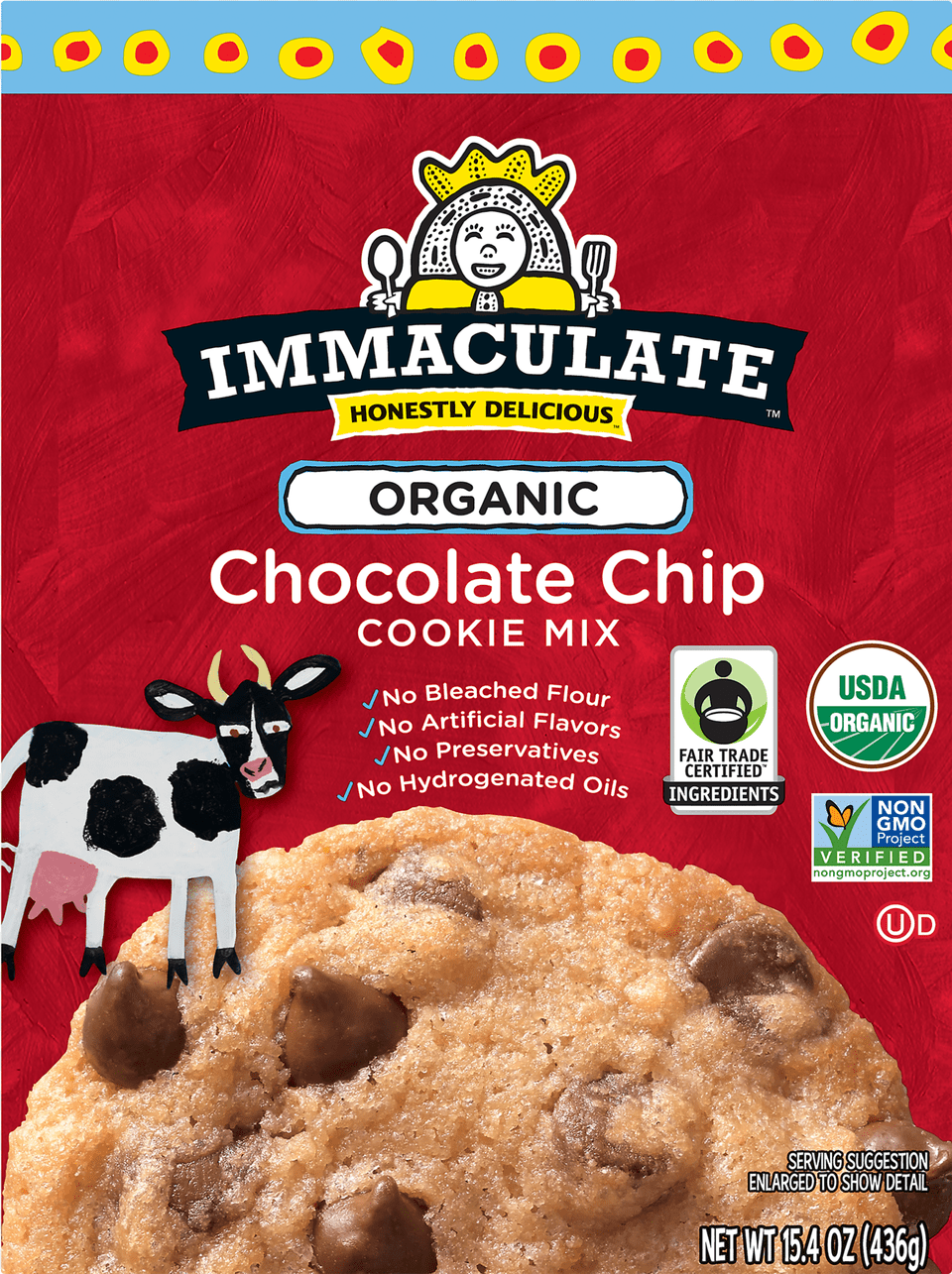 Immaculate Baking Organic Chocolate Chip Cookie Mix Immaculate Chocolate Chip Cookie Mix, Food, Sweets, Advertisement, Bread Free Transparent Png