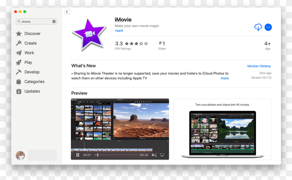 Imovie App Store Download Imovie, File, Computer, Electronics, Person Free Png