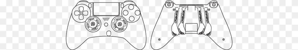 Impact Outline Playstation 4 Controller Outline, Electronics Free Png Download