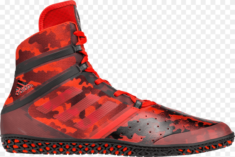 Impact Red Camo Red Black Camo Insideadidas Impact Red Adidas Wrestling Shoes, Clothing, Footwear, Shoe, Sneaker Free Png