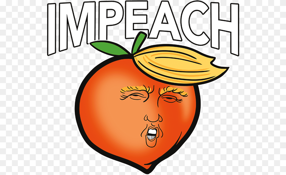 Impeach Trump Peach Cartoon, Food, Fruit, Plant, Produce Free Png