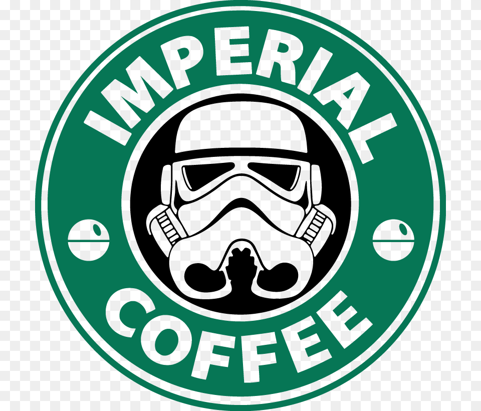 Imperial Coffee Star Wars Stormtrooper Starbucks Vinyl Decal Sticker, Logo, Accessories, Glasses, Person Free Png Download