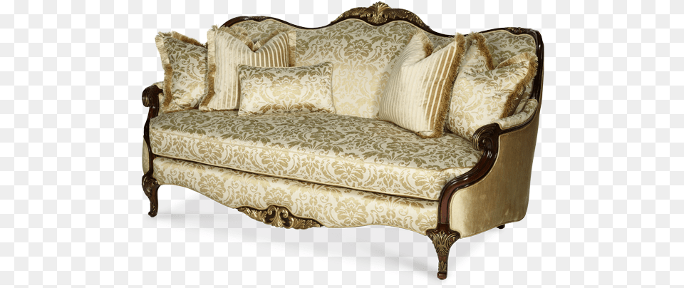 Imperial Court Wood Trim Sofa Grp1opt1 Michael Amini Imperial Court Sofa, Couch, Cushion, Furniture, Home Decor Png Image