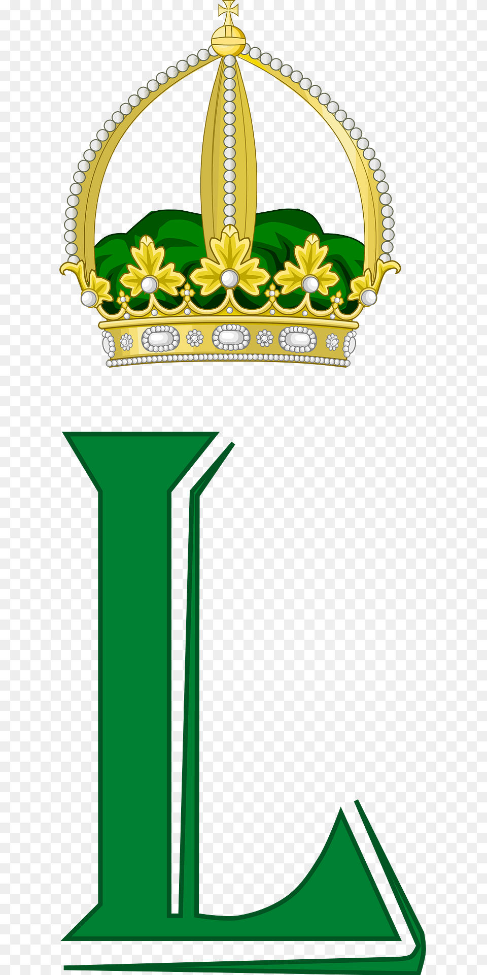 Imperial Monogram Of Prince Prince Lus Of Orlans Braganza Of Brazil Clipart, Accessories, Jewelry, Crown, Cross Png Image