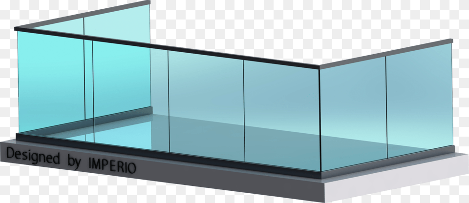Imperio C40 Series Frameless Glass Railing Steel Glass Railing, Animal, Aquarium, Fish, Sea Life Png Image