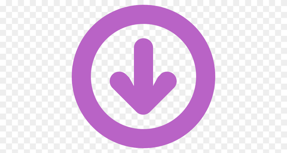 Import Circle File Downloaded Download Icon Of Bold, Logo, Purple, Symbol, Disk Free Png